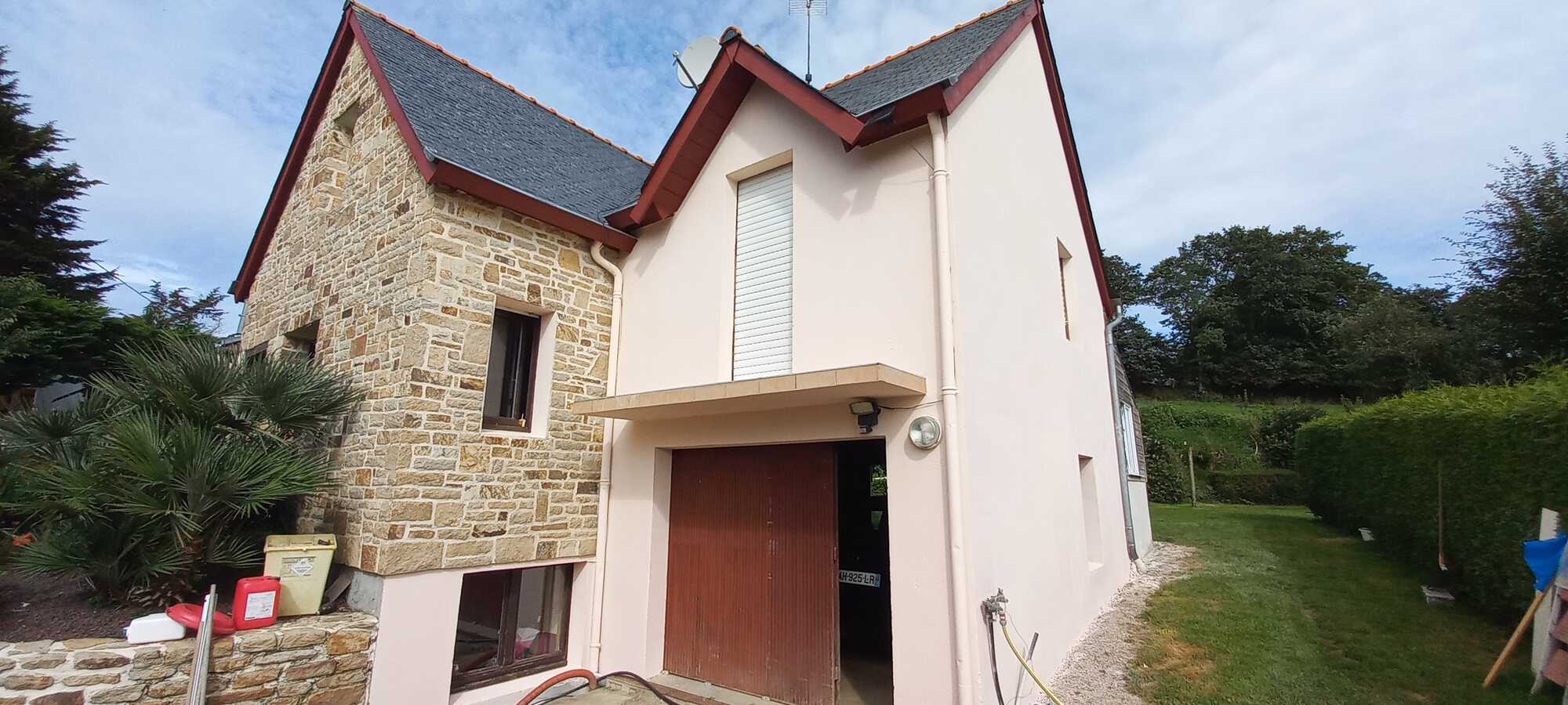 Chantier d'isolation et ravalement près de Lorient
